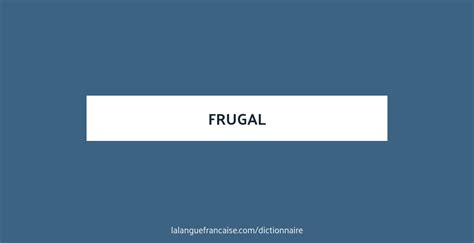 frugal traduction|frugal traduction anglais.